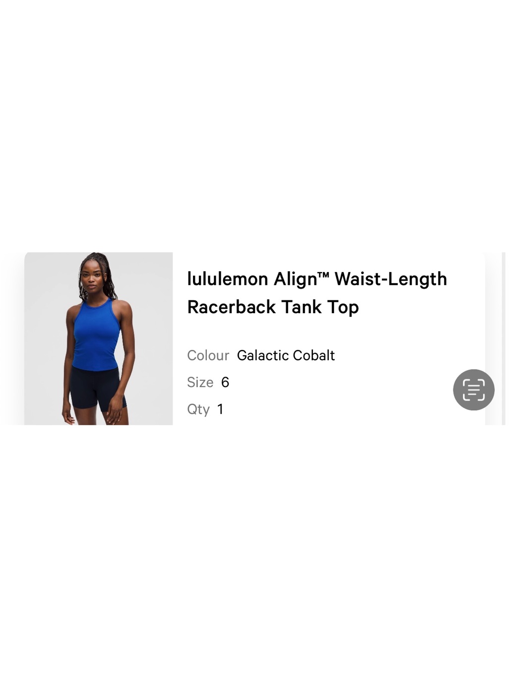 Lululemon Athletica Align Racerback Tank Top Galactic Cobalt Blue